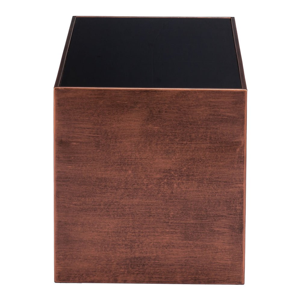 Mesa de Centro para Consultorio - ZUO AVEIRO - Varios Colores - Cubierta de Vidrio Templado Entintado y Estructura de Acero con Recubrimiento en Polvo - 109841 - Zuo - NOGAL BEAT - Mesa Comercial Interior