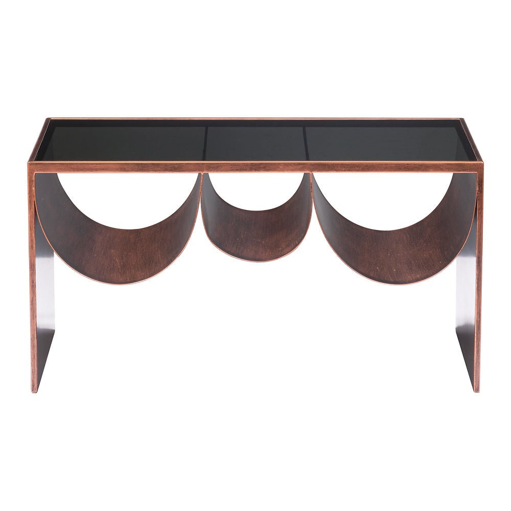 Mesa de Centro para Consultorio - ZUO AVEIRO - Varios Colores - Cubierta de Vidrio Templado Entintado y Estructura de Acero con Recubrimiento en Polvo - 109841 - Zuo - NOGAL BEAT - Mesa Comercial Interior