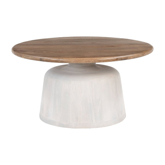 Mesa de Centro para Recepción - ZUO GOBLET - Varios Colores - Estructura y Cubierta en Madera de Mango - 110733 - Zuo - NOGAL BEAT - Mesa Comercial Interior