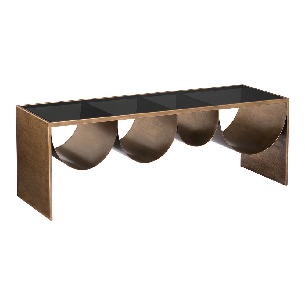 Mesa de Centro para Sala de Espera - ZUO REED - Varios Colores - Cubierta de Vidrio Templado Entintado y Estructura de Acero con Recubrimiento en Polvo - 109842 - Zuo - NOGAL BEAT - Mesa Comercial Interior