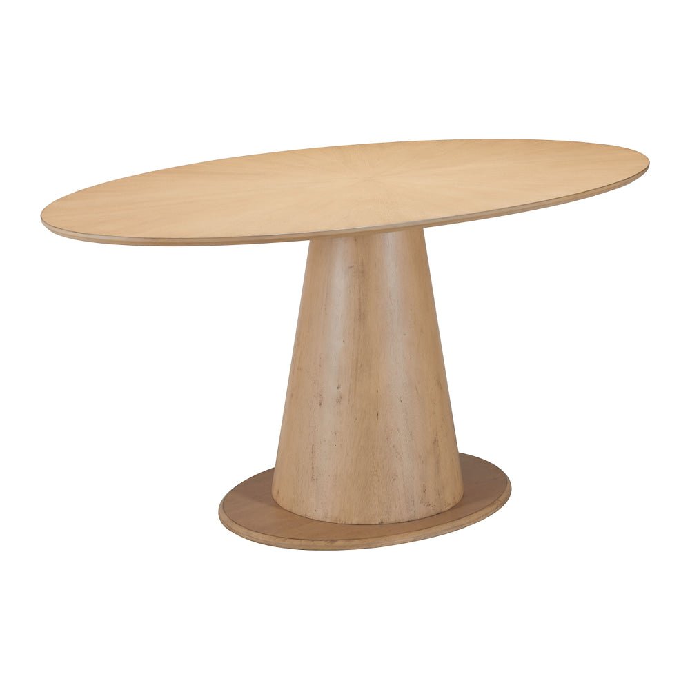 Mesa de Comedor para Bistró - ZUO DISQUE - Natural - Estructura y Cubierta en Madera de Hule - 110507 - Zuo - NOGAL BEAT - Mesa Comercial Interior