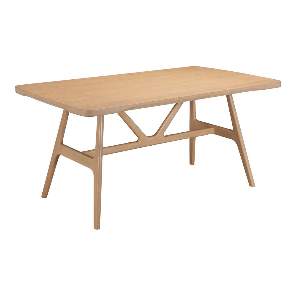 Mesa de Comedor para Bistró - ZUO ROVINA - Natural - Estructura y Cubierta en Madera de Hule - 110508 - Zuo - NOGAL BEAT - Mesa Comercial Interior