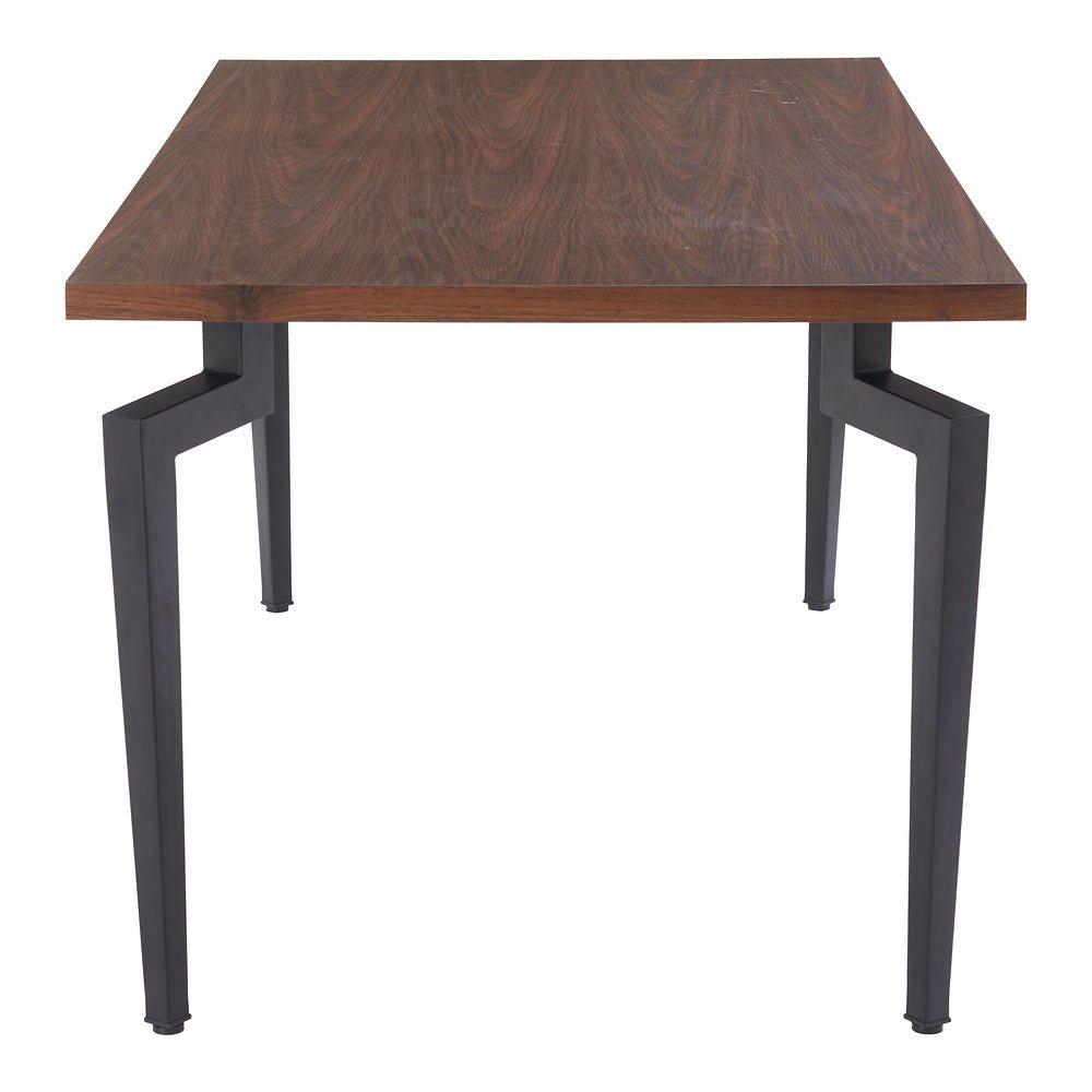 Mesa de Comedor para Desayunador - ZUO KANI - Nogal - Cubierta de MDF Símil Madera y Estructura de Acero con Recubrimiento en Polvo - 110360 - Zuo - NOGAL BEAT - Mesa Comercial Interior
