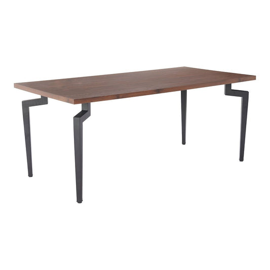 Mesa de Comedor para Desayunador - ZUO KANI - Nogal - Cubierta de MDF Símil Madera y Estructura de Acero con Recubrimiento en Polvo - 110360 - Zuo - NOGAL BEAT - Mesa Comercial Interior
