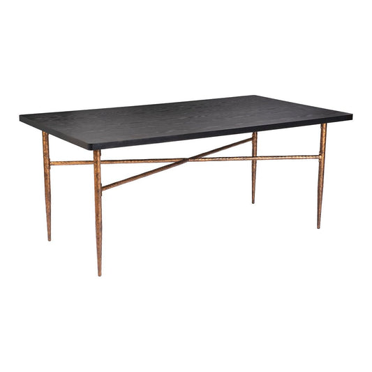 Mesa de Comedor para Desayunador - ZUO NIDA - Varios Colores - Cubierta de MDF Símil Madera y Estructura de Acero con Recubrimiento en Polvo - 109957 - Zuo - NOGAL BEAT - Mesa Comercial Interior
