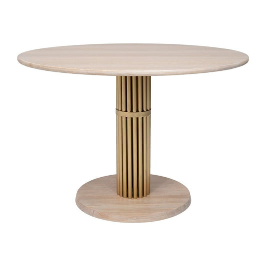 Mesa de Comedor para Desayunador - ZUO WILOU - Natural - Cubierta de Chapa de Roble Madera de Hule y Estructura de Acero con Recubrimiento en Polvo - 111125 - Zuo - NOGAL BEAT - Mesa Comercial Interior