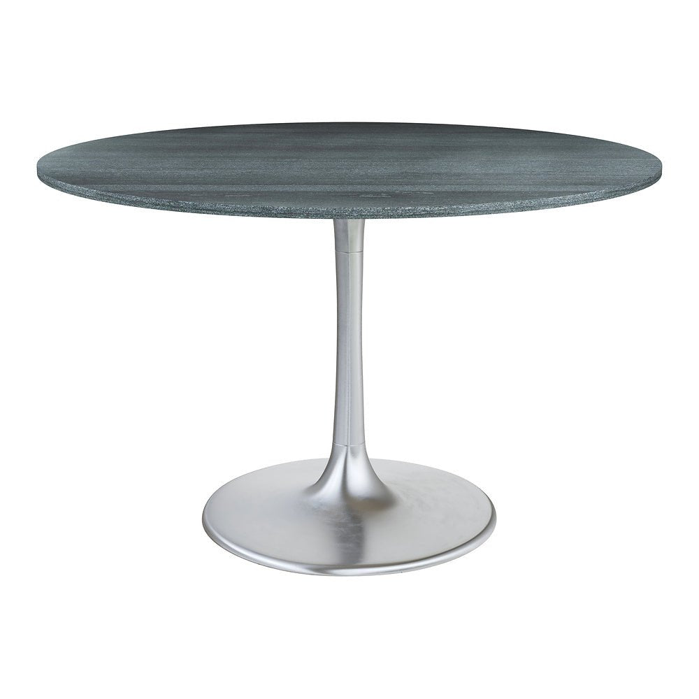 Mesa de Comedor para Food Court - ZUO METROPOLIS - Varios Colores - Cubierta de Mármol Natural y Estructura de Hierro - 109445 - Zuo - NOGAL BEAT - Mesa Comercial Interior