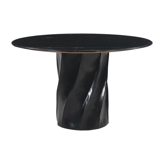 Mesa de Comedor para Salón de Eventos - ZUO KURO - Negro - Cubierta de Mármol Natural y Estructura de MDF - 110807 - Zuo - NOGAL BEAT - Mesa Comercial Interior