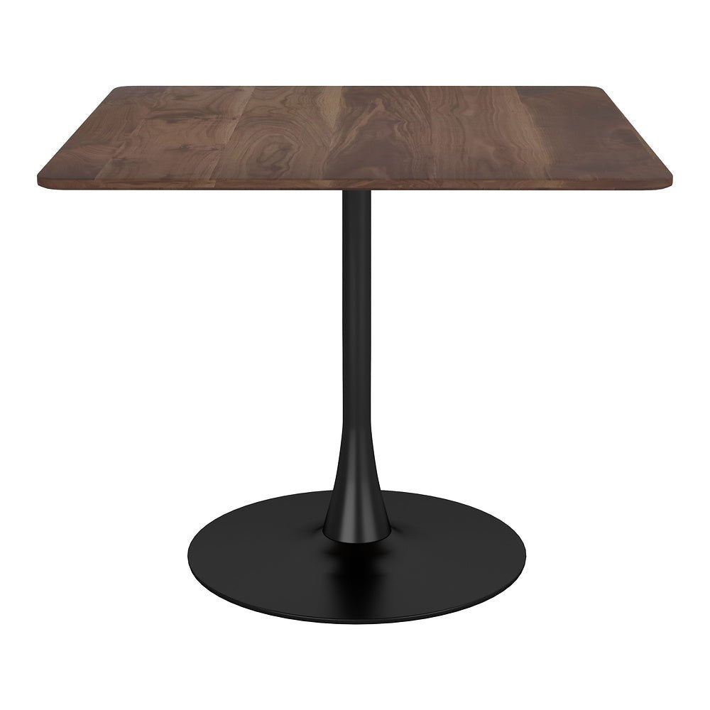 Mesa de Comedor para Salón de Eventos - ZUO MOLLY - Café - Cubierta de MDF Símil Madera y Estructura de Acero con Recubrimiento en Polvo - 101818 - Zuo - NOGAL BEAT - Mesa Comercial Interior