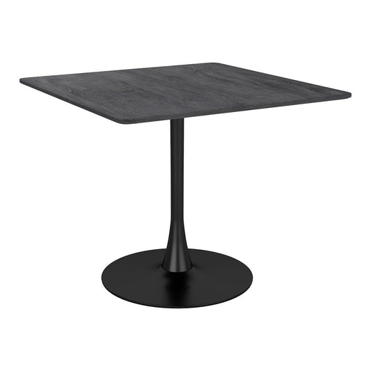 Mesa de Comedor para Salón de Eventos - ZUO MOLLY - Negro - Cubierta de MDF Símil Madera y Estructura de Acero con Recubrimiento en Polvo - 101819 - Zuo - NOGAL BEAT - Mesa Comercial Interior