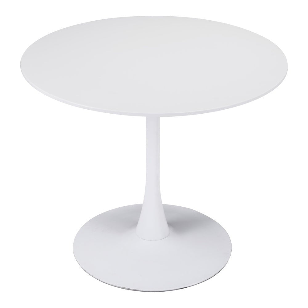 Mesa de Comedor para Salón de Eventos - ZUO OPUS - Blanco - Cubierta de MDF Pintado y Estructura de Acero con Recubrimiento en Polvo - 101566 - Zuo - NOGAL BEAT - Mesa Comercial Interior
