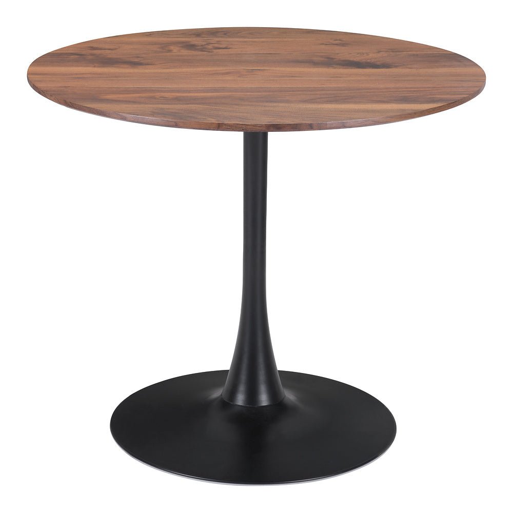 Mesa de Comedor para Salón de Eventos - ZUO OPUS - Varios Colores - Cubierta de MDF Símil Madera y Estructura de Acero con Recubrimiento en Polvo - 101567 - Zuo - NOGAL BEAT - Mesa Comercial Interior