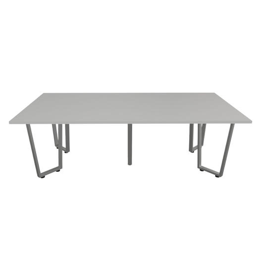 Mesa de Juntas para Instituciones - OFIK VASARI 882 - Cubierta en Melamina y Estructura en Acero - 882 - OFIK - NOGAL BEAT - Mesa de Juntas