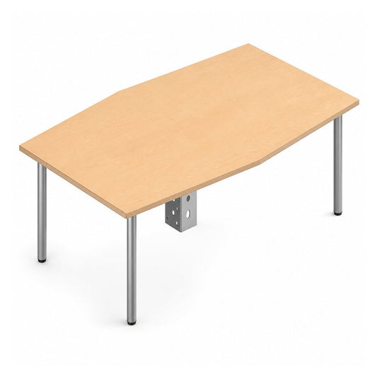 Mesa de Juntas para Oficina Sala - VERSA READY - Varios Colores - Frente 240 cm - Cubierta Melamina 28mm o LPAP 28mm - RE-755 - VERSA - NOGAL BEAT - Mesa de Juntas