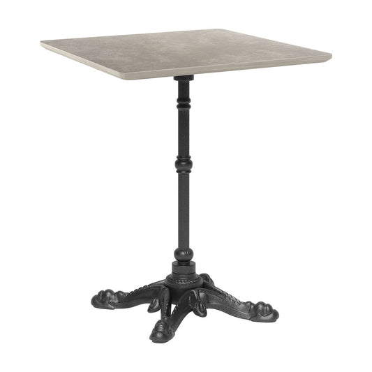 Mesa de Terraza para Áreas de Estar - ZUO ALFRESCO - Gris - Cubierta de MDF Símil Concreto y Estructura de Aluminio Fundido Hierro - 704051 - Zuo - NOGAL BEAT - Mesa de Terraza