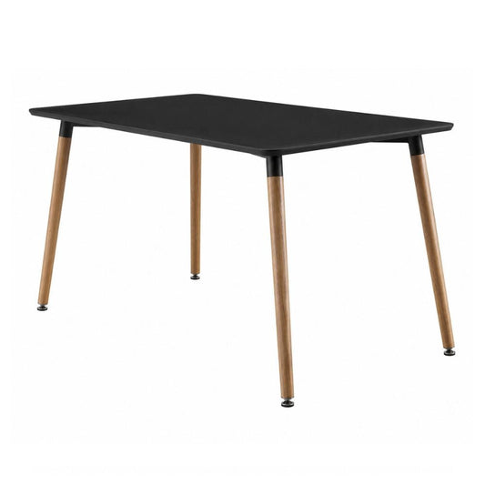 Mesa de Terraza para Zona de Jardín - NOGAL BEAT PERLA - 80 × 120 cm - Varios Colores - Madera Haya y Polipropileno - MESA PERLA 80 x 120 Negro - CAMCO - NOGAL BEAT - Mesa de Terraza