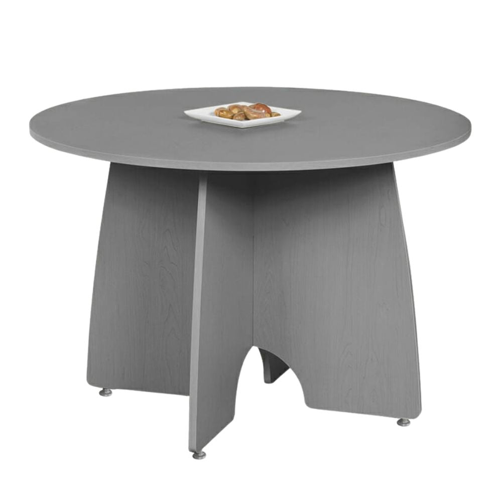 Mesa de Trabajo para despacho - OFIK 256 - Redonda - Cubierta y Estructura en Melamina - 256 - OFIK - NOGAL BEAT - Escritorio