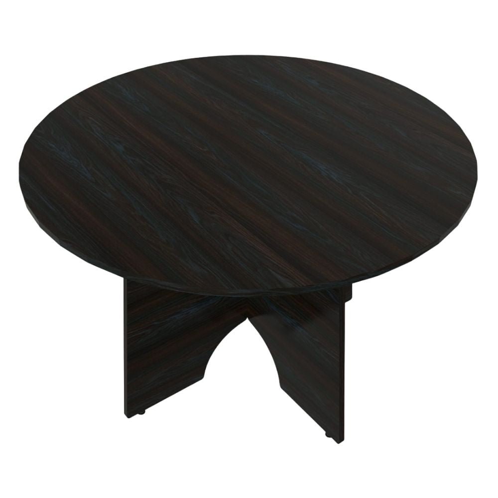 Mesa de Trabajo para despacho - OFIK 256 - Redonda - Cubierta y Estructura en Melamina - 256 - OFIK - NOGAL BEAT - Escritorio