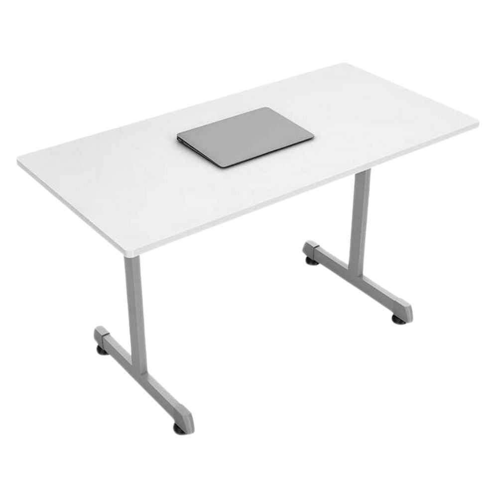 Mesa de Trabajo para Oficina - OFIK 255 - Varios Colores - Cubierta en Melamina y Estructura en Acero - 255 - OFIK - NOGAL BEAT - Escritorio