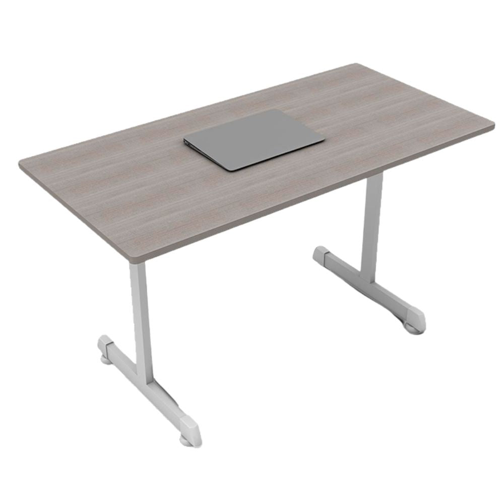 Mesa de Trabajo para Oficina - OFIK 255 - Varios Colores - Cubierta en Melamina y Estructura en Acero - 255 - OFIK - NOGAL BEAT - Escritorio