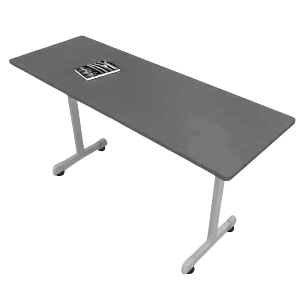 Mesa de trabajo para oficina OFIK 728 rectangular con cubierta de melamina y estructura tubular de acero