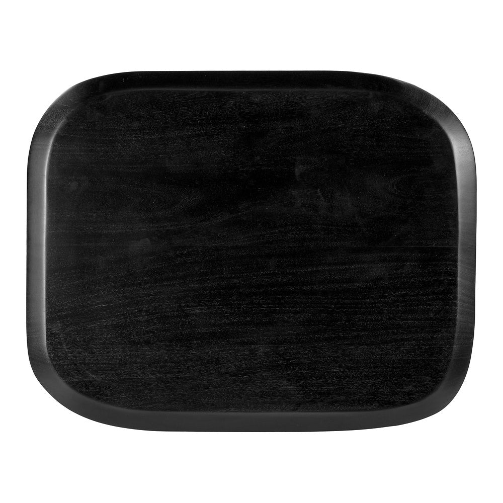 Mesa Decorativa para Consultorio - ZUO ARASAN - Negro - Cubierta de Madera de Acacia Pintada y Estructura de Madera de Acacia - 110225 - Zuo - NOGAL BEAT - Mesa Comercial Interior