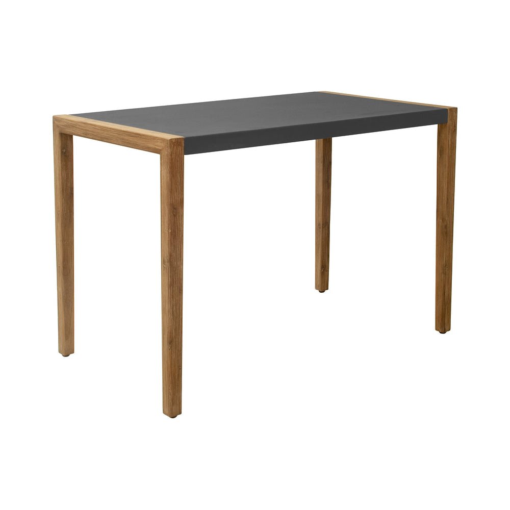 Mesa Mostrador de Terraza para Roof Garden - ZUO KATA - Gris - Cubierta de Duralcrete Símil Concreto y Estructura de Madera de Acacia - 704101 - Zuo - NOGAL BEAT - Mesa de Terraza
