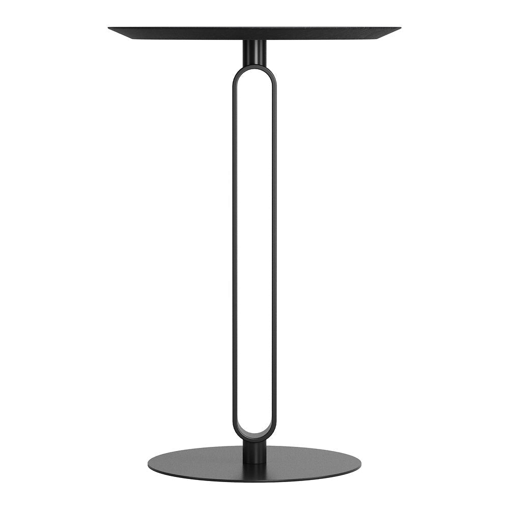 Mesa Mostrador para Barra de Hotel - ZUO DERRY - Negro - Cubierta de MDF Símil Madera y Estructura de Acero con Recubrimiento en Polvo - 110165 - Zuo - NOGAL BEAT - Mesa Comercial Interior