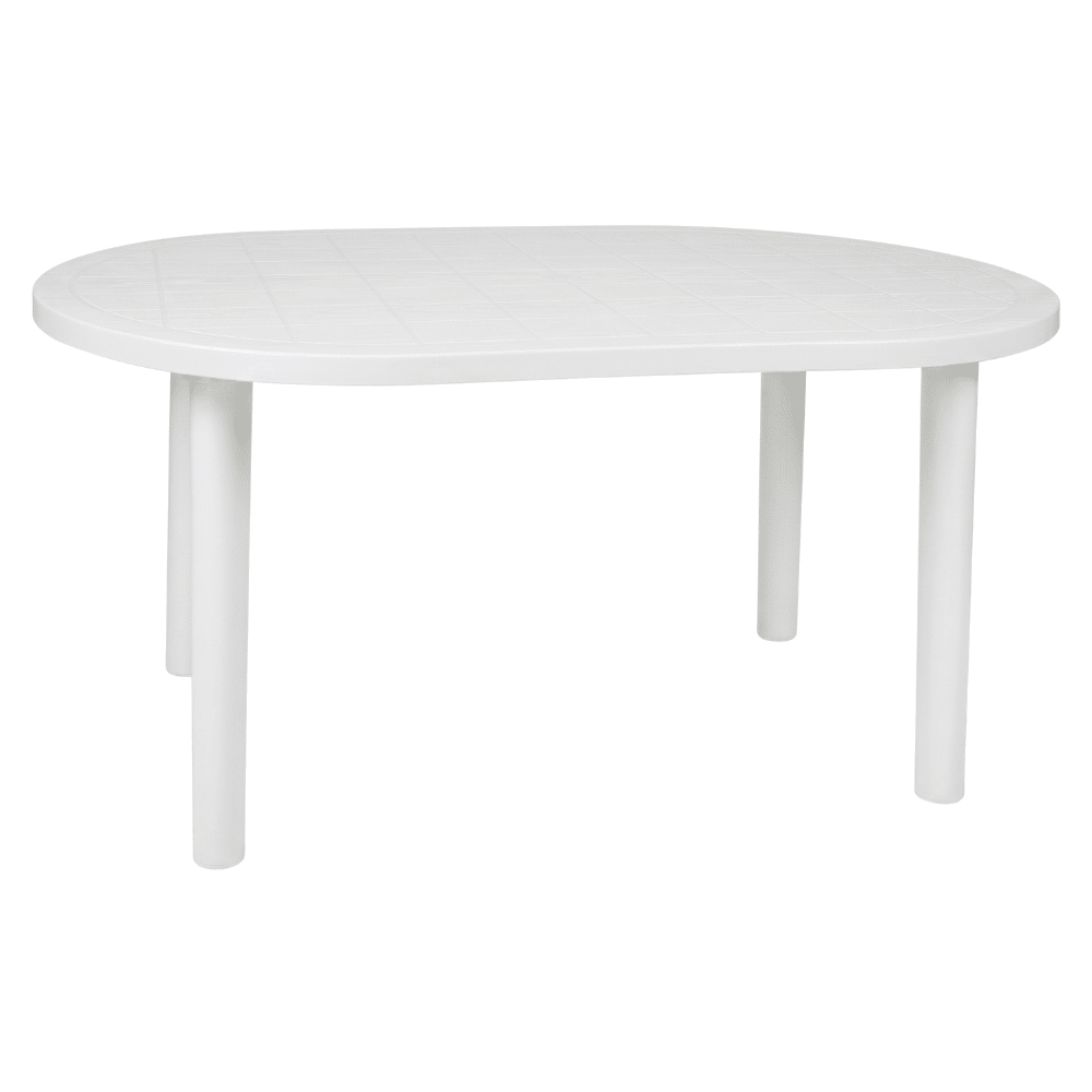 Mesa Ovalada al Aire Libre Reciclada - RESOL OLOT RECYCLED 140 X 90 - Varios Colores - 4 Puntas con Agujero Parasol y Protección UV - 00152 - Resol - NOGAL BEAT - Mesas