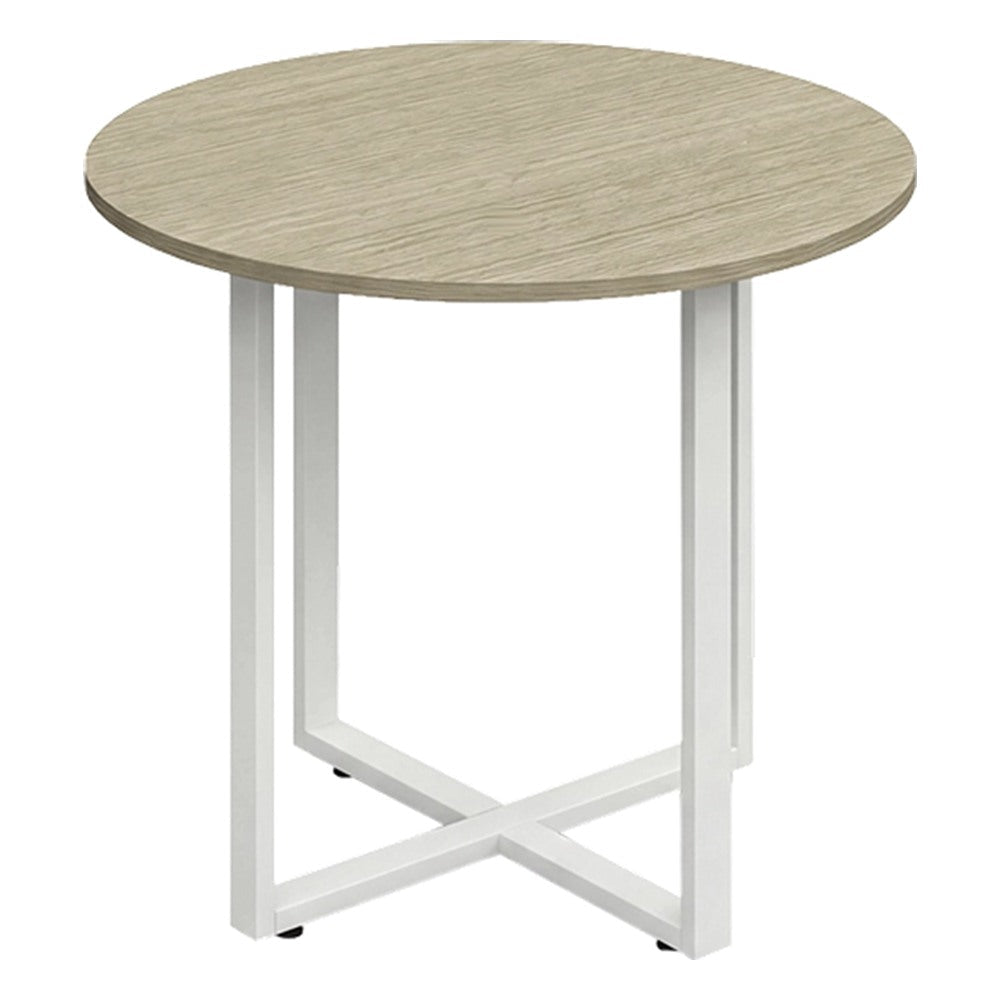 Mesa Periquera Redonda para Área Colaborativa - GEBESA G-CONNECT - Ø 090 cm - GBG577090CN - GEBESA - NOGAL BEAT - Mesa Periquera