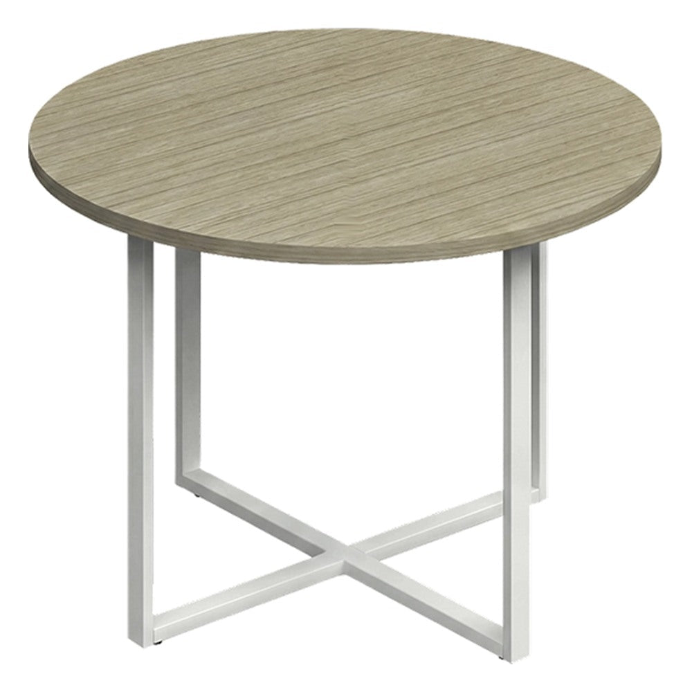 Mesa Periquera Redonda para Comedor de Empresa - GEBESA G-CONNECT - Ø 105 cm - GBG577105CN - GEBESA - NOGAL BEAT - Mesa Periquera