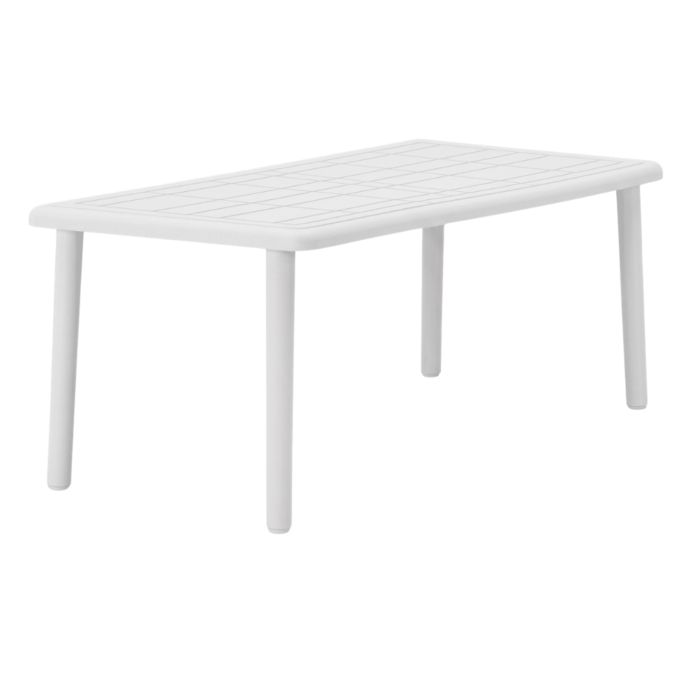 Mesa Rectangular al Aire Libre Reciclada - RESOL OLOT RECYCLED 180 X 90 - Varios Colores - 4 Puntas con Agujero Parasol y Protección UV - 01287 - Resol - NOGAL BEAT - Mesas