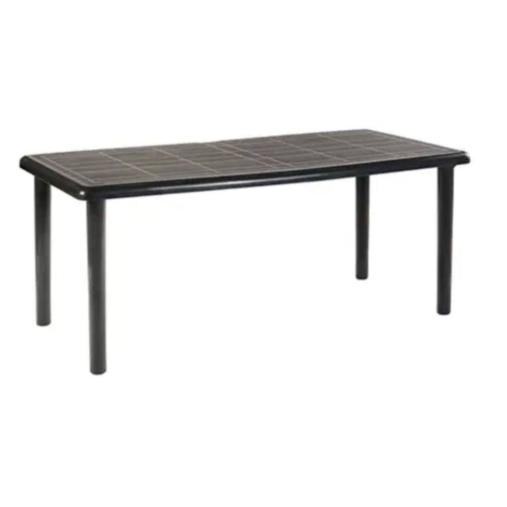 Mesa Rectangular al Aire Libre Reciclada - RESOL OLOT RECYCLED 180 X 90 - Varios Colores - 4 Puntas con Agujero Parasol y Protección UV - 6481 - Resol - NOGAL BEAT - Mesas