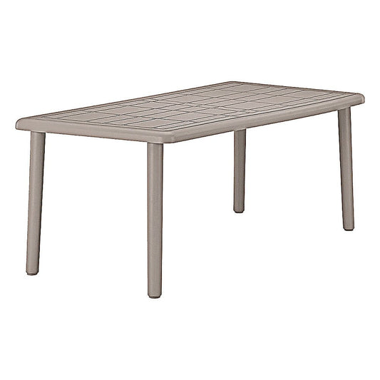 Mesa Rectangular al Aire Libre Reciclada - RESOL OLOT RECYCLED 180 X 90 - Varios Colores - 4 Puntas con Agujero Parasol y Protección UV - 06482 - Resol - NOGAL BEAT - Mesa de Terraza