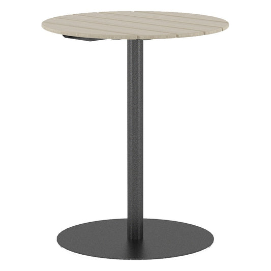 Mesa Redonda con Columna para Terraza - GEBESA GRC BOWEN - Alto 105 cm - Cubierta de HDPE y Base de Acero - GGRB520242942 - GEBESA - NOGAL BEAT - Mesa Comercial Exterior