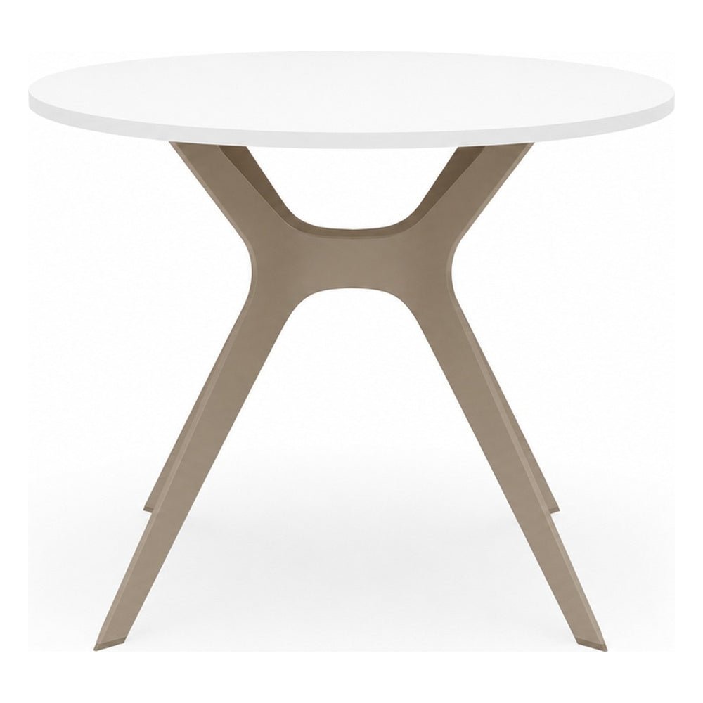 Mesa Redonda para Restaurante Protección UV - RESOL VELA S Ø90 - Varios Colores - Fibra de Vidrio con PP - 03776 - Resol - NOGAL BEAT - Mesa Comercial Exterior