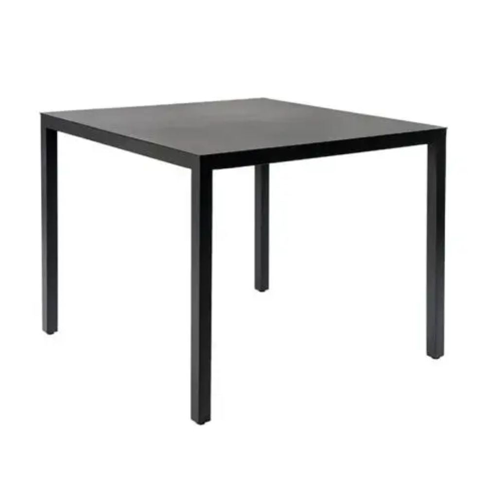 MESA RESOL BARCINO 70x70 SQUARE | Mesa Ocasional | Estructura Aluminio | 74 cm | Pintado | Apilable | Interior + Exterior - 01403 - Resol - NOGAL BEAT - Mesas