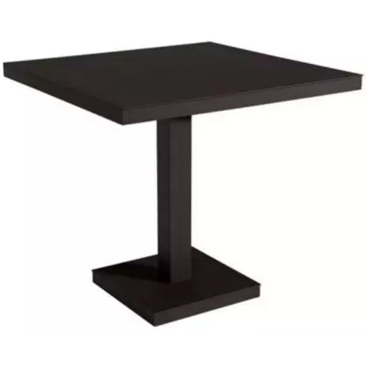 MESA RESOL BARCINO PIE CENTRAL 90x90 SQUARE | Estructura Aluminio | Pintado | Secado Horno | Interior + Exterior - 01422 - Resol - NOGAL BEAT - Mesas