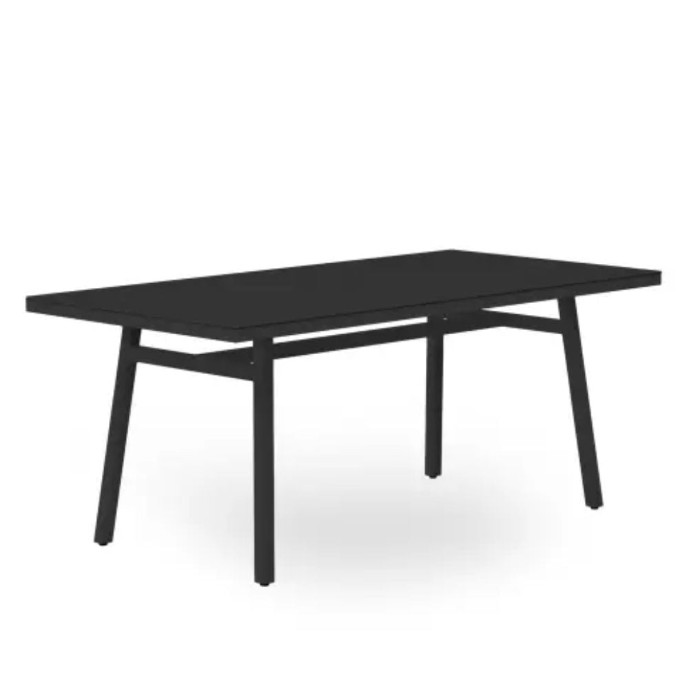 MESA RESOL MILANO 90x180 | Mesa Redonda | Estructura Aluminio | Pintado | Secado Horno | Interior + Exterior - 01596 - Resol - NOGAL BEAT - mesa