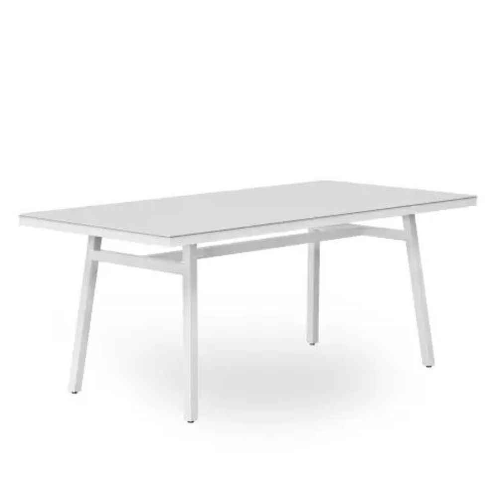 MESA RESOL MILANO 90x180 | Mesa Redonda | Estructura Aluminio | Pintado | Secado Horno | Interior + Exterior - 01595 - Resol - NOGAL BEAT - mesa