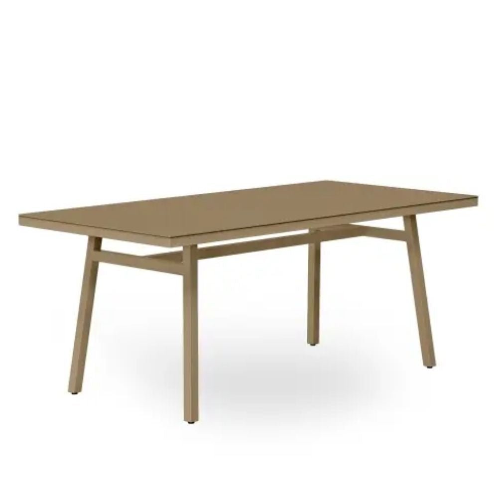 MESA RESOL MILANO 90x180 | Mesa Redonda | Estructura Aluminio | Pintado | Secado Horno | Interior + Exterior - 01594 - Resol - NOGAL BEAT - mesa