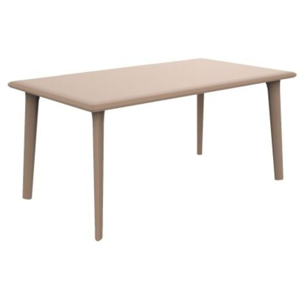 MESA RESOL NEW DESSA 90x160 | Mesa Ocasional | 74 CM | Patas Polipropileno | Estructura Acero | Pintada Horno | Protección UV | Interior + Exterior - 03947 - Resol - NOGAL BEAT - Mesas