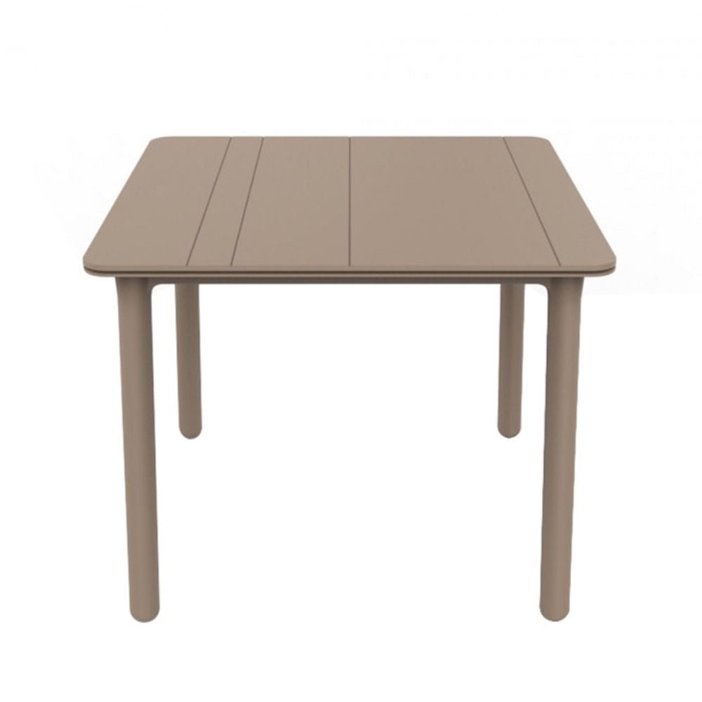 MESA RESOL NOA SOLID 90 X 90 | Mesa Comercial para Cafeterías Restaurantes | 74 cm | Polipropileno | Protección UV | Interior + Exterior - 04168 - Resol - NOGAL BEAT - Mesas