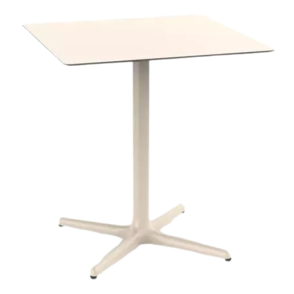 MESA RESOL TOLEDO 70x70 SQUARE | Mesa Ocasional | Estructura Aluminio | Pintado | Compacto Fenólico | Interior + Exterior - 05921 - Resol - NOGAL BEAT - Sillas