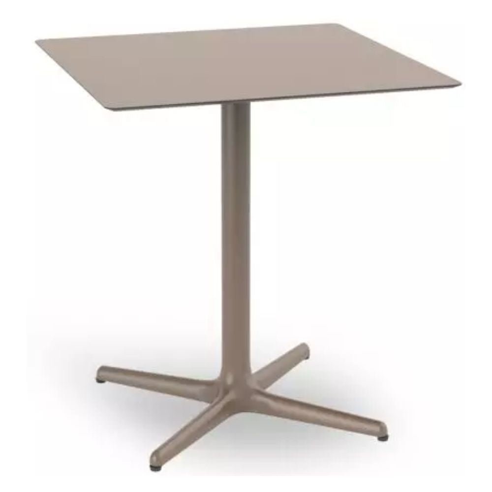 MESA RESOL TOLEDO 70x70 SQUARE | Mesa Ocasional | Estructura Aluminio | Pintado | Compacto Fenólico | Interior + Exterior - 05922 - Resol - NOGAL BEAT - Sillas