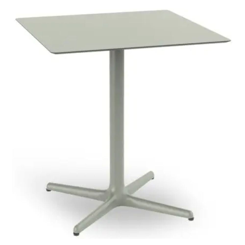 MESA RESOL TOLEDO 70x70 SQUARE | Mesa Ocasional | Estructura Aluminio | Pintado | Compacto Fenólico | Interior + Exterior - 05920 - Resol - NOGAL BEAT - Sillas