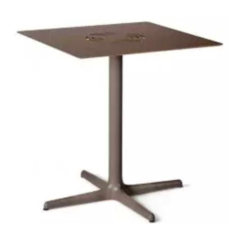 MESA RESOL TOLEDO AIRE 70x70 SQUARE | Mesa Ocasional | Estructura Aluminio | Pintado | Compacto Fenólico | Interior + Exterior - 04873 - Resol - NOGAL BEAT - Definir