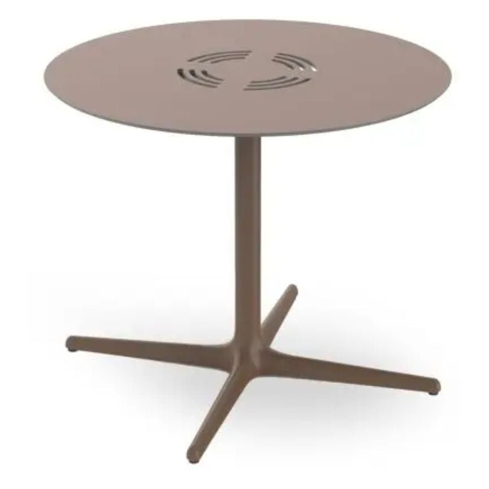 MESA RESOL TOLEDO AIRE XL Ø90 | Mesa Ocasional | Estructura Aluminio | Pintado | Compacto Fenólico | Interior + Exterior - 05469 - Resol - NOGAL BEAT - Mesas