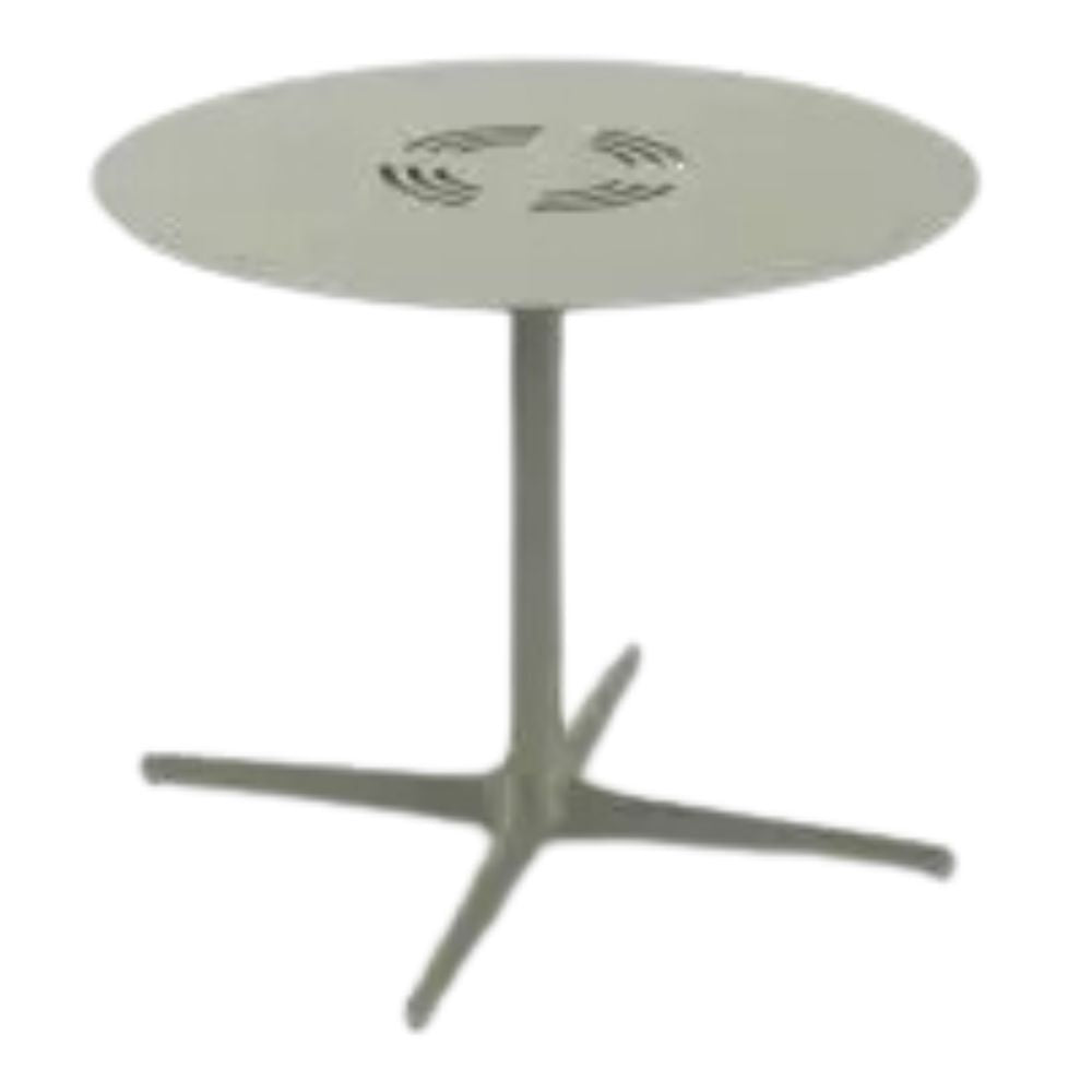 MESA RESOL TOLEDO AIRE XL Ø90 | Mesa Ocasional | Estructura Aluminio | Pintado | Compacto Fenólico | Interior + Exterior - 05468 - Resol - NOGAL BEAT - Mesas