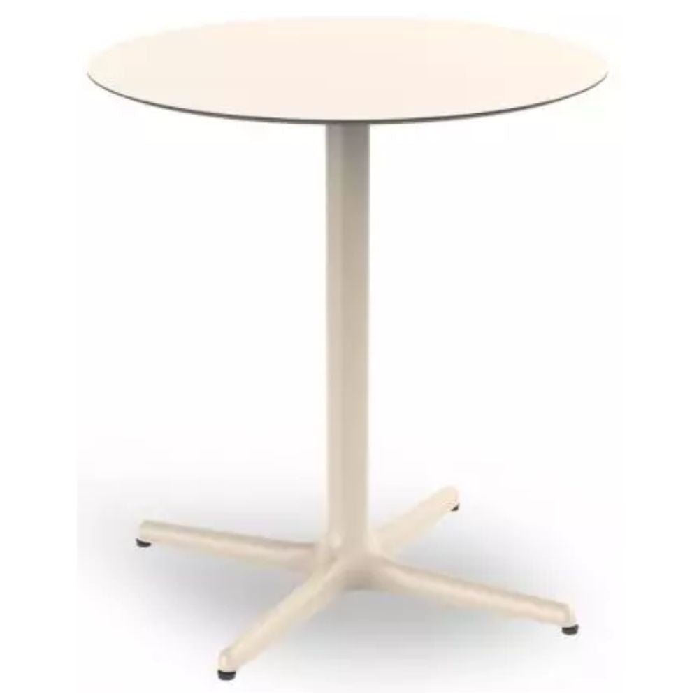 MESA RESOL TOLEDO Ø70 ROUND | Mesa Ocasional | Estructura Aluminio | Pintado | Compacto Fenólico | Circular | Interior + Exterior - 05918 - Resol - NOGAL BEAT - Sillas